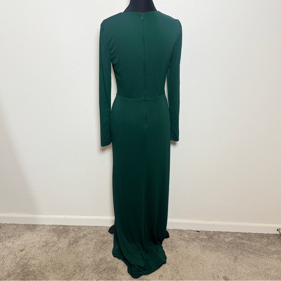 Lauren Ralph Lauren Green Twist Front Evening Gown Size 4 MSRP $245 - Picture 3 of 5